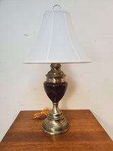 Load image into Gallery viewer, Brushed Brass Table Lamp With Shade and 3 Way Switch
