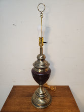 Load image into Gallery viewer, Brushed Brass Table Lamp With Shade and 3 Way Switch
