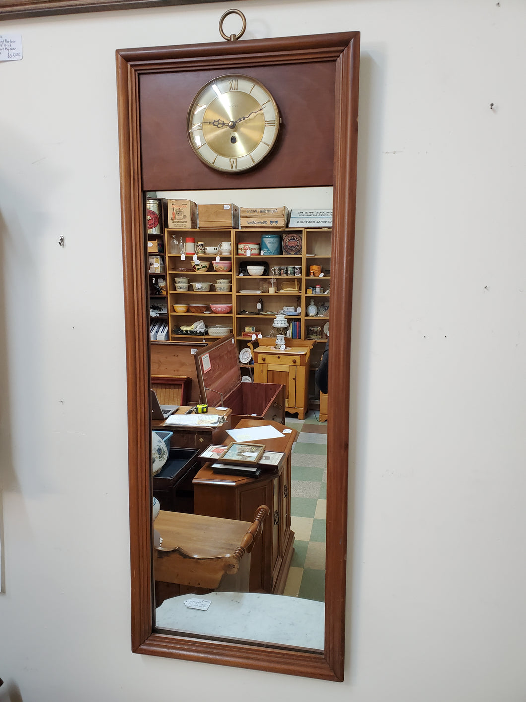 Vintage Bassett Wall Mirror Clock