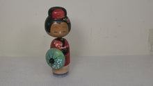 Load and play video in Gallery viewer, Vintage Japanese Kokeshi Wooden Doll 5” Bobble Head
